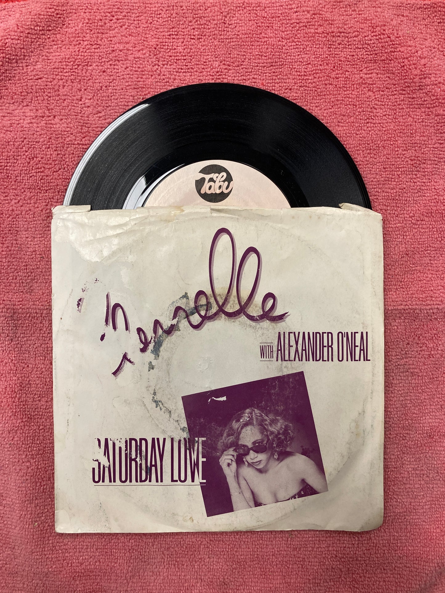 45 double sided record Cherrelle "Will you satisfy?" and "Saturday Love featuring Alexander O'Neal"