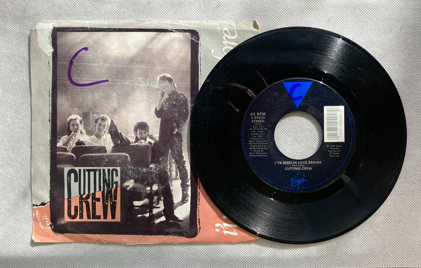 45 double sided Cutting Crew record "I've been in love before" and "Life in a dangerous time"