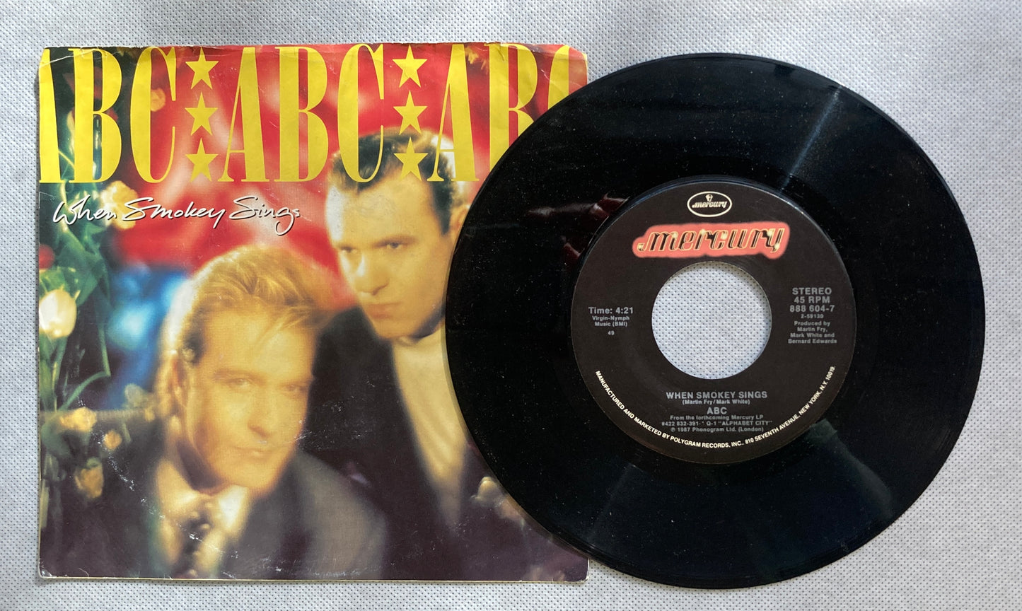 45 double sided ABC record "When Smokey Sings" and "Chicago (part 1)"