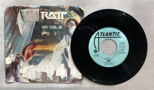 45 single sided RATT record "Way cool jr" promotional copy