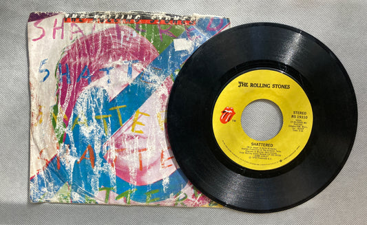 45 double sided The Rolling Stones record "Everything is turning to gold" and "Shattered"