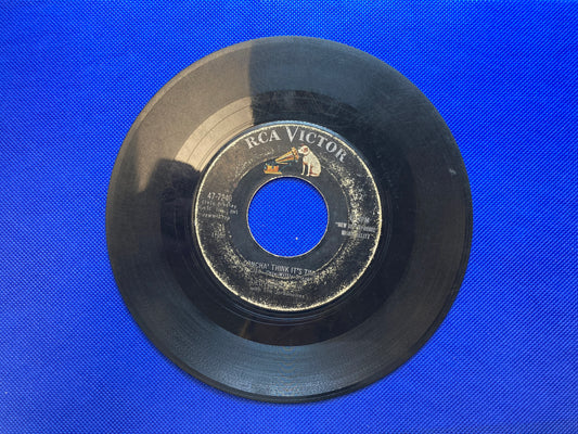 45 double sided Elvis Presley record "Doncha think its time" and "Wear my ring around your neck"