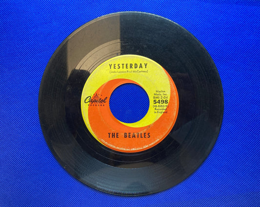 45 double sided The Beatles record "Yesterday" and "Act Naturally"