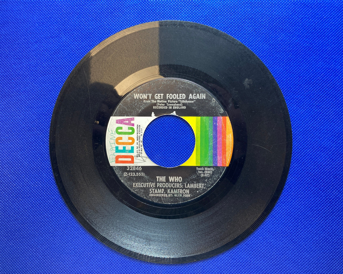 45 double sided The Who record "I don't even know myself" and "Won't get fooled again"