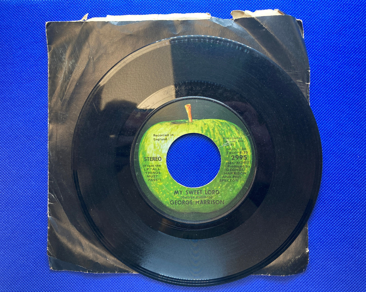 45 double sided George Harrison record "Isn't it a pity" and "My sweet lord"