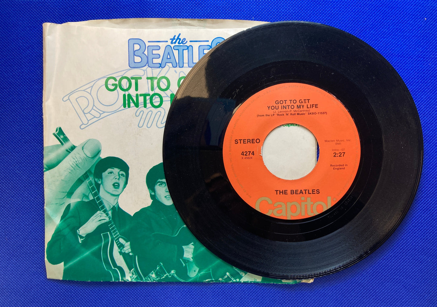 45 double sided The Beatles record "Helter Skelter" and "Got to get you into my life"