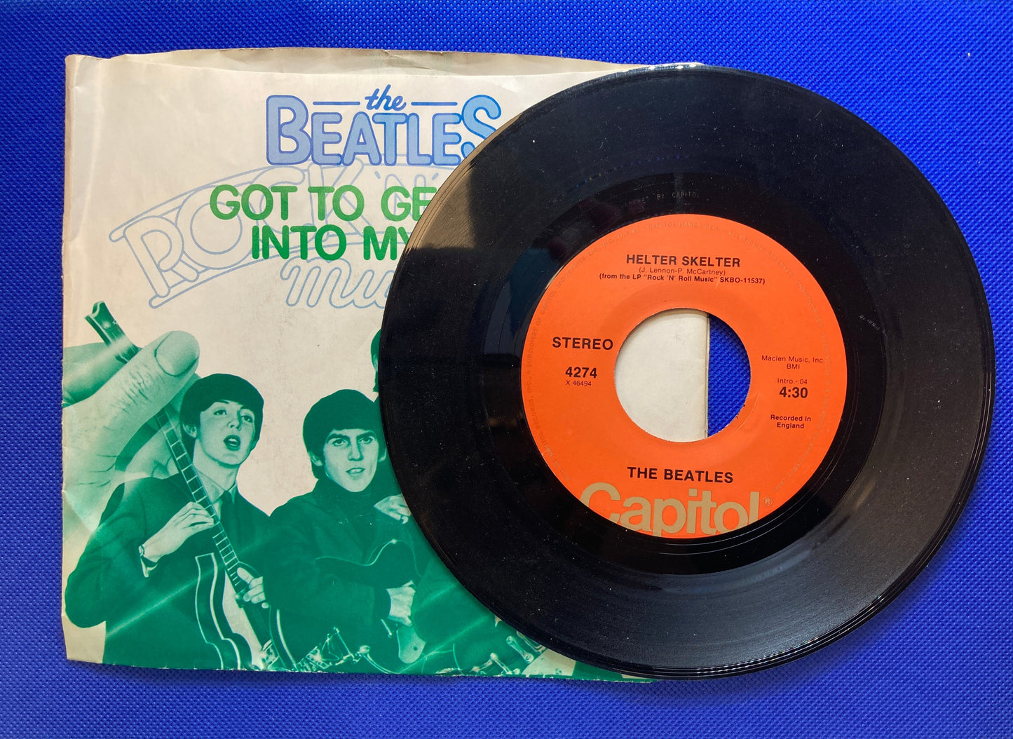 45 double sided The Beatles record "Helter Skelter" and "Got to get you into my life"