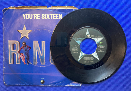 45 double sided Ringo record "Devil woman" and "You're sixteen"