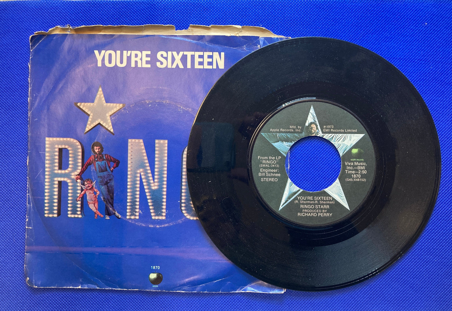 45 double sided Ringo record "Devil woman" and "You're sixteen"