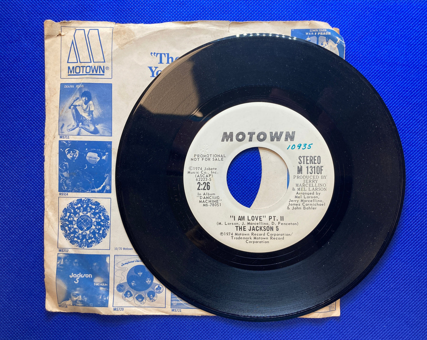 45 double sided The Jackson 5 record "I am love" part 1 & 2