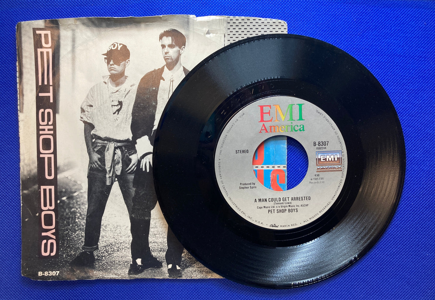 45 double sided Pet shop boys record "West End Girls" and "A Man Could Get Arrested"