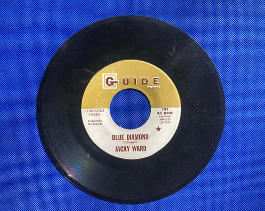 45 double sided Jacky Ward record "Blue Diamond" and "Just Hanging On"