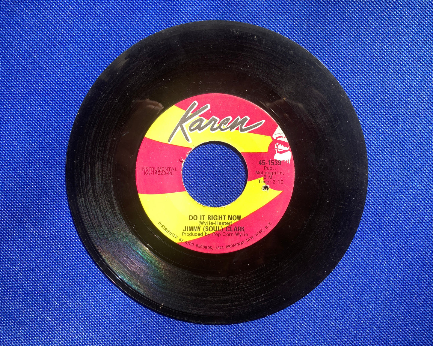 45 double sided Jimmy Clark record "Do it right now" and "If I only knew then (what I know now)"