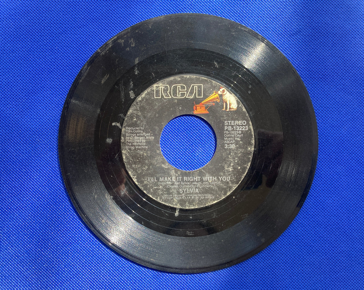 45 double sided Sylvia record "Nobody" and "I'll make it right with you"