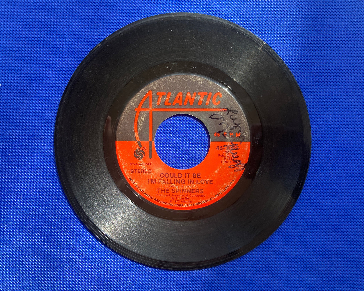 45 double sided The Spinners record "Just you and me baby" and "Could it be I'm falling in love"