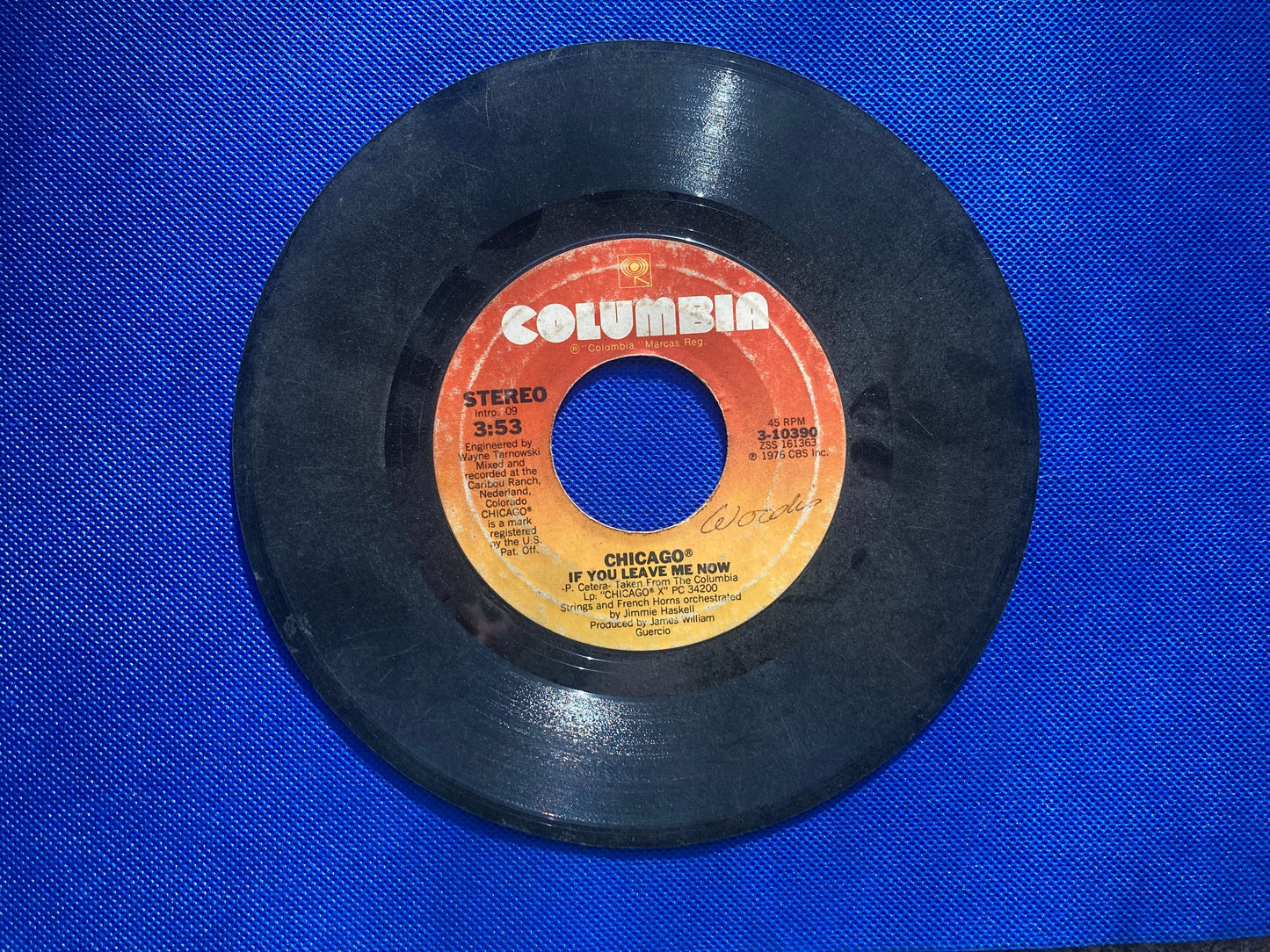 45 double sided Chicago record "Together again" and "If you leave me now"