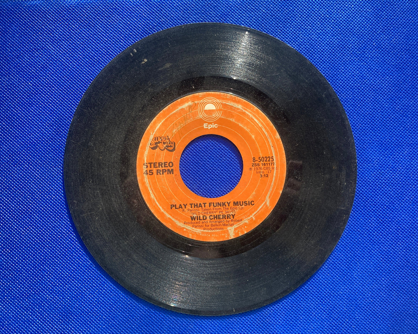 45 double sided Wild Child record "The lady wants your money" and "Play that funky music"