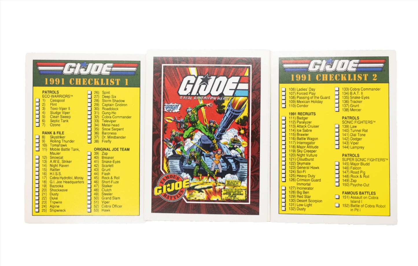 G.I Joe 1991 Hasbro Cards 1-200