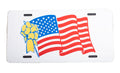 American Flag Novelty License Plate