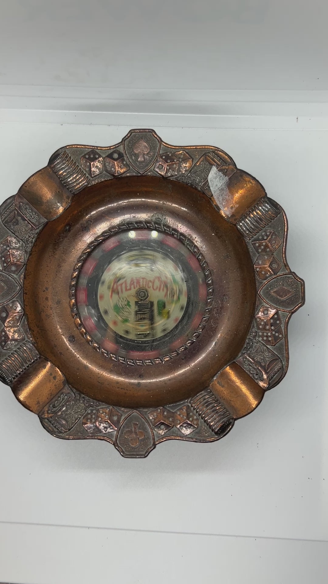 Spinning Gambling Ashtray Atlantic City